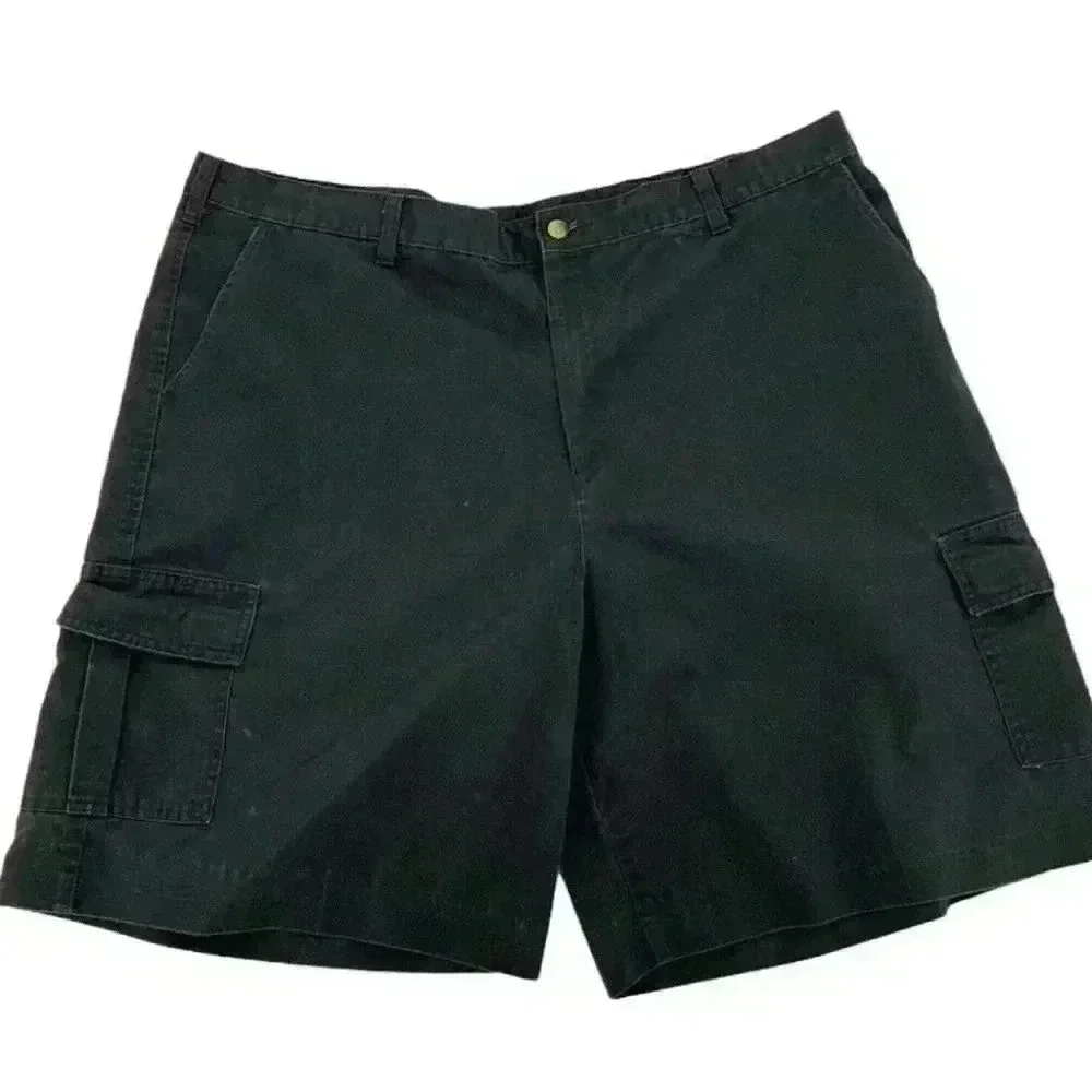 School Apparel Inc. Black Faded Cargo Pockets Summer School Shorts Size 44